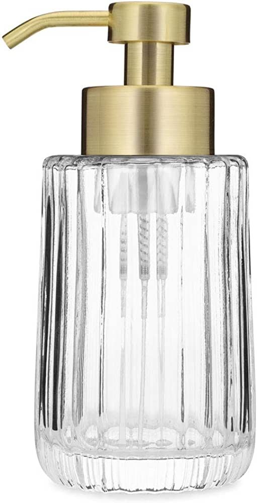 Rail19 Flora Fluted Foaming Soap Dispenser | Vintage-Inspired Modern Glass Refillable Pump Bottle... | Amazon (US)