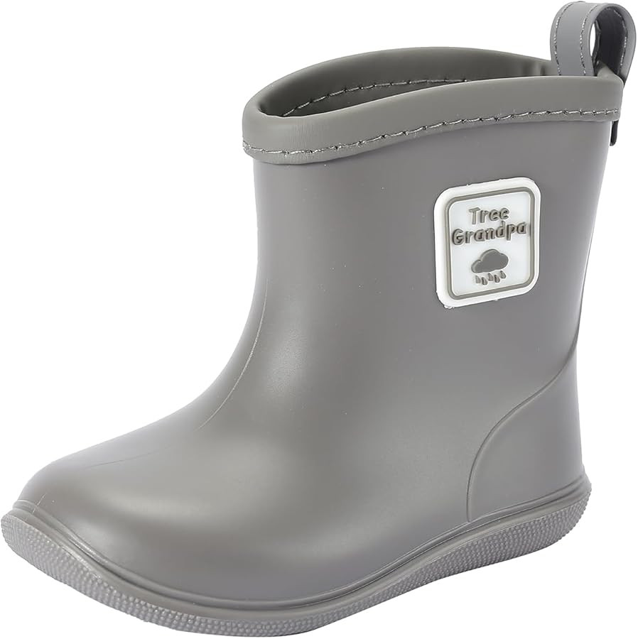 Tree Grandpa Toddler Rain Boots for Boys Girls Waterproof Baby Kids Rain Boots With Easy-on | Amazon (US)