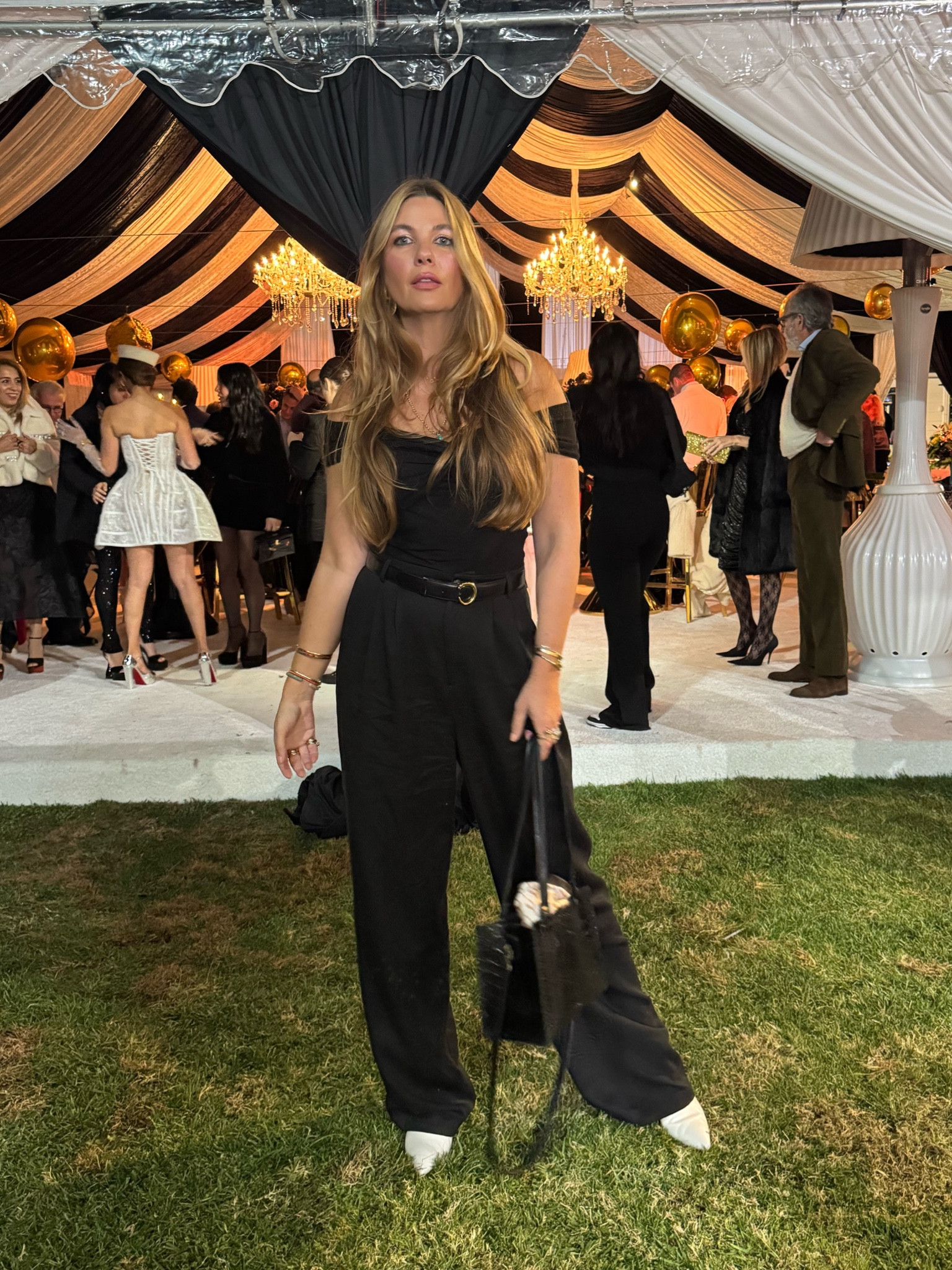 Classics. 
Top: medium 
Trousers: 8 (sized up for an extra long and relaxed look)
Booties: TTS


#LTKStyleTip #LTKGiftGuide #LTKHoliday