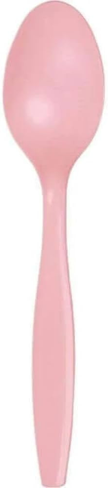 Creative Converting Touch of Color Premium 24 Count Plastic Spoons, Classic Pink | Amazon (US)