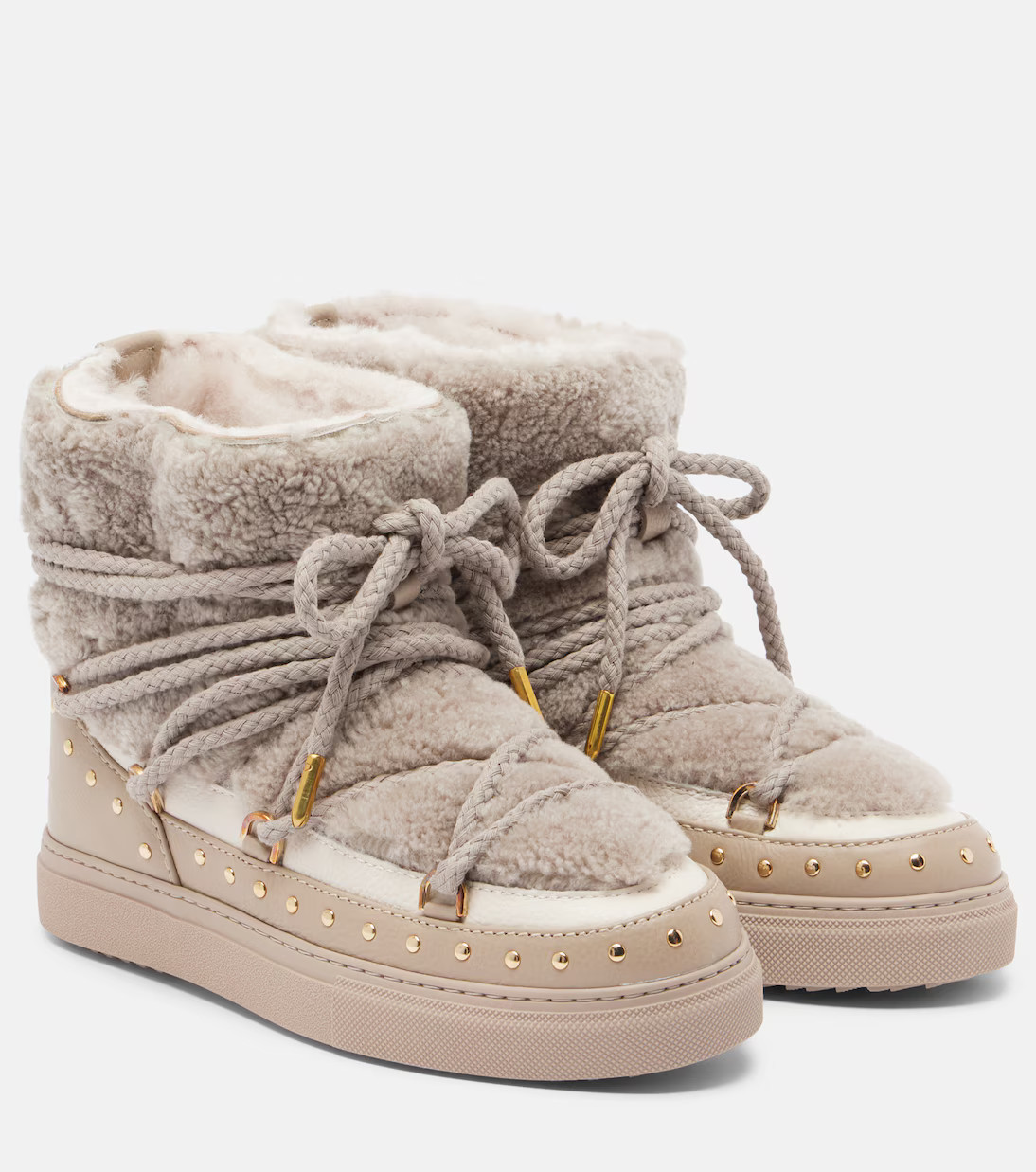 Curly Rock shearling-trimmed leather snow boots | Mytheresa (US/CA)