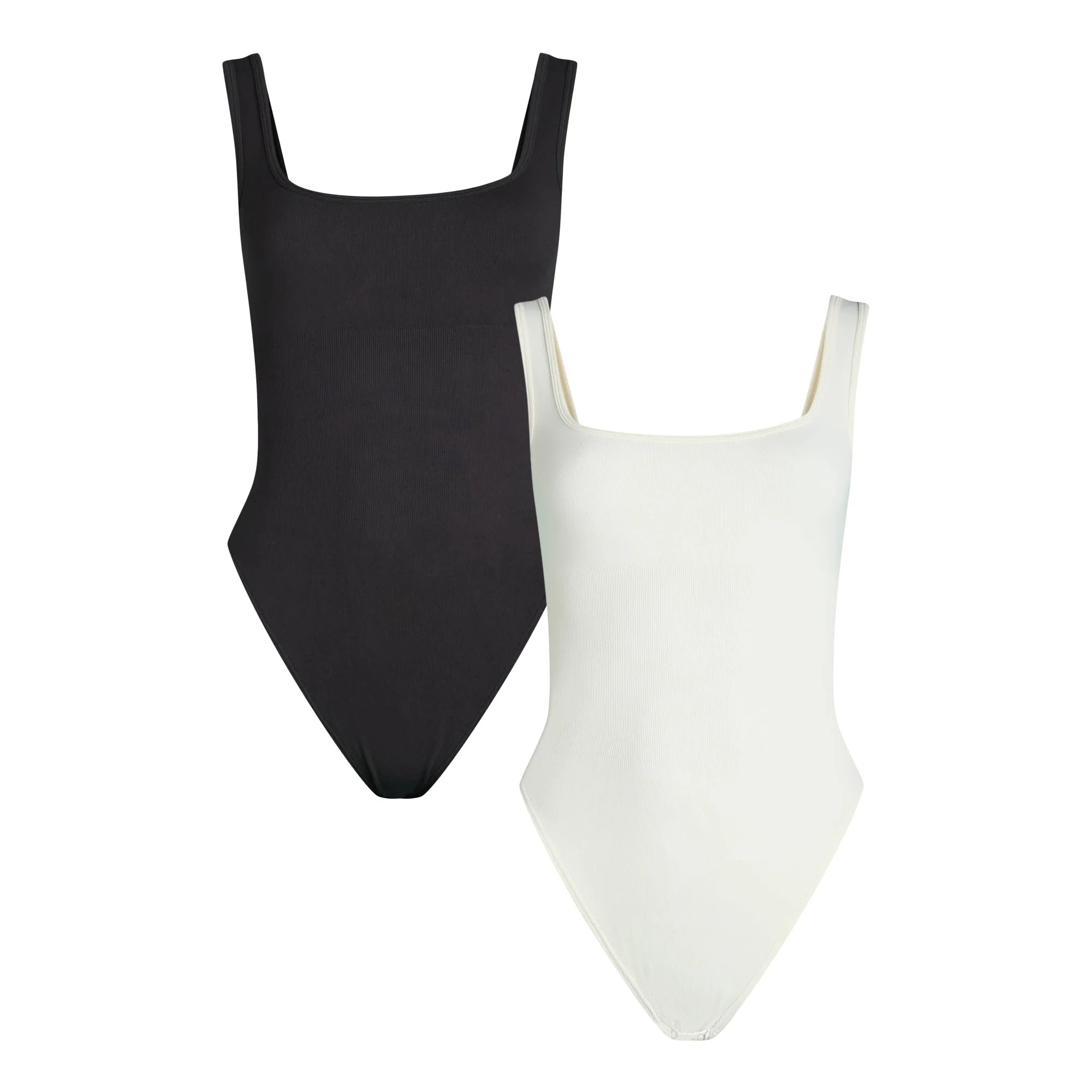 Joyspun Women's Seamless Slimming Tank Bodysuit, 2-Pack, Sizes XS-XXXL | Walmart (US)