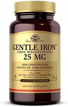 Solgar Gentle Iron, 180 Vegetable Capsules - Ideal for Sensitive Stomachs - Non-Constipating  - ... | Amazon (US)