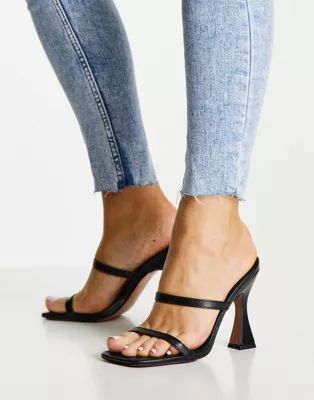 ASOS DESIGN Nasia heeled mules in black | ASOS (Global)