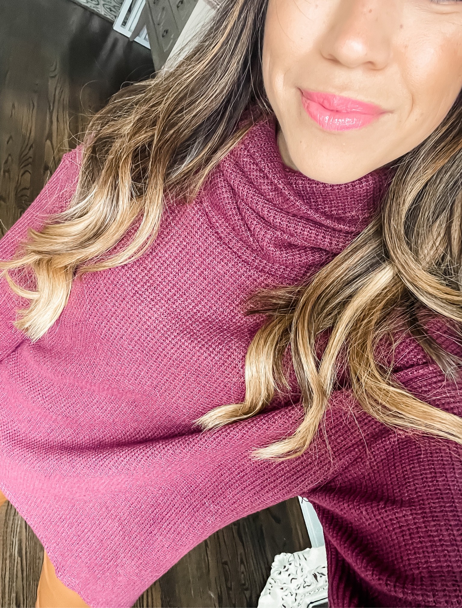 Gibson look, mock neck, thermal, thermals, waffle knit 

Wearing xs

#LTKsalealert #LTKunder100