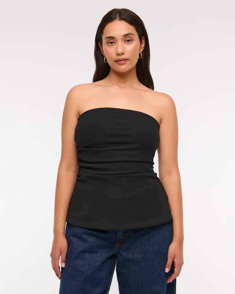 Women's Strapless Ruched Top | Women's | Abercrombie.com | Abercrombie & Fitch (US)