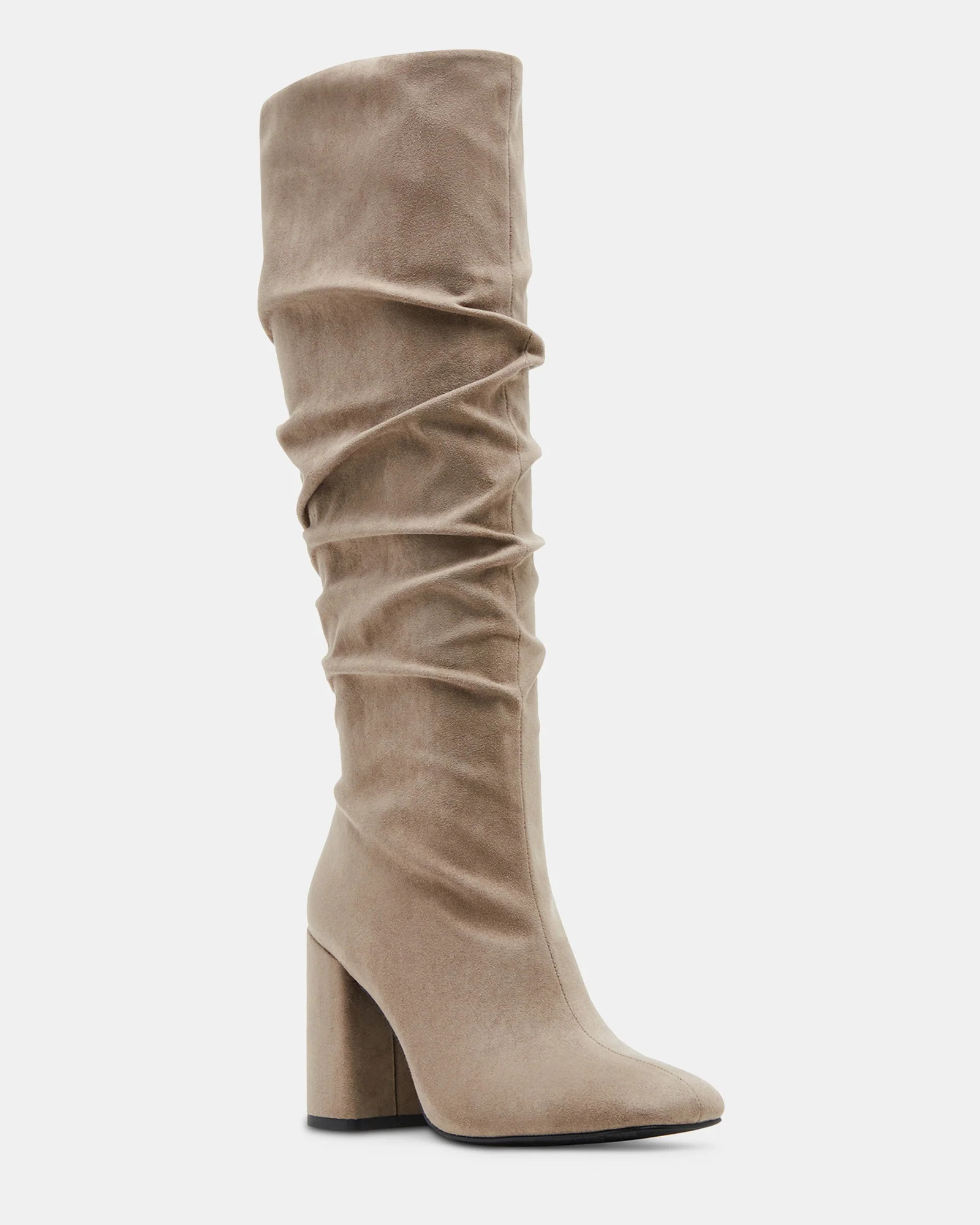 WRING Taupe Faux Suede Knee-High Boots | Women's Designer Boots | Steve Madden (Canada)