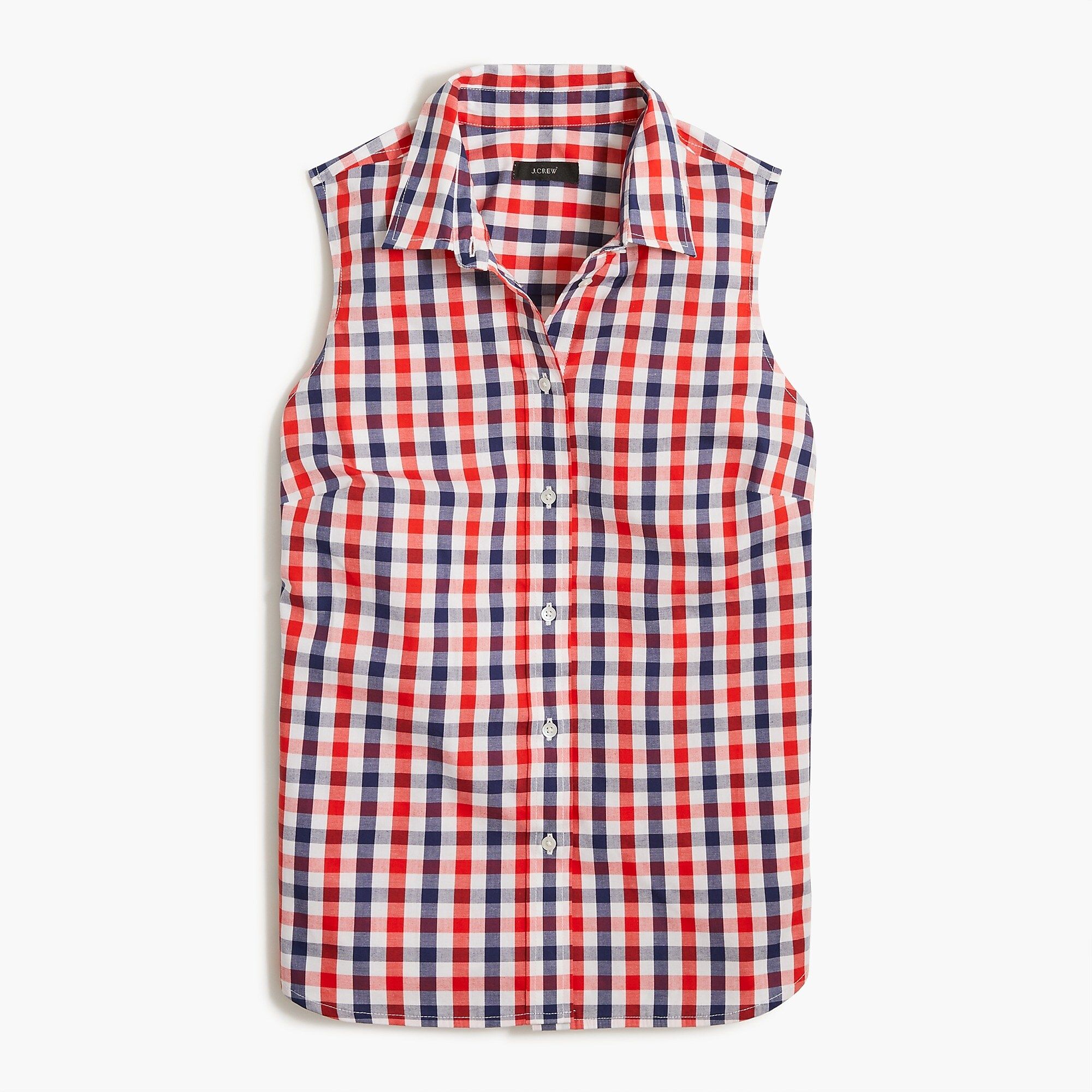 Sleeveless cotton poplin top in signature fit | J.Crew Factory