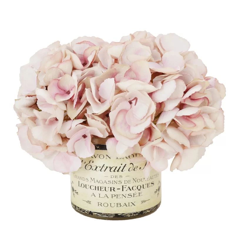 Hydrangea Floral Arrangement in a French Label Pot | Wayfair North America
