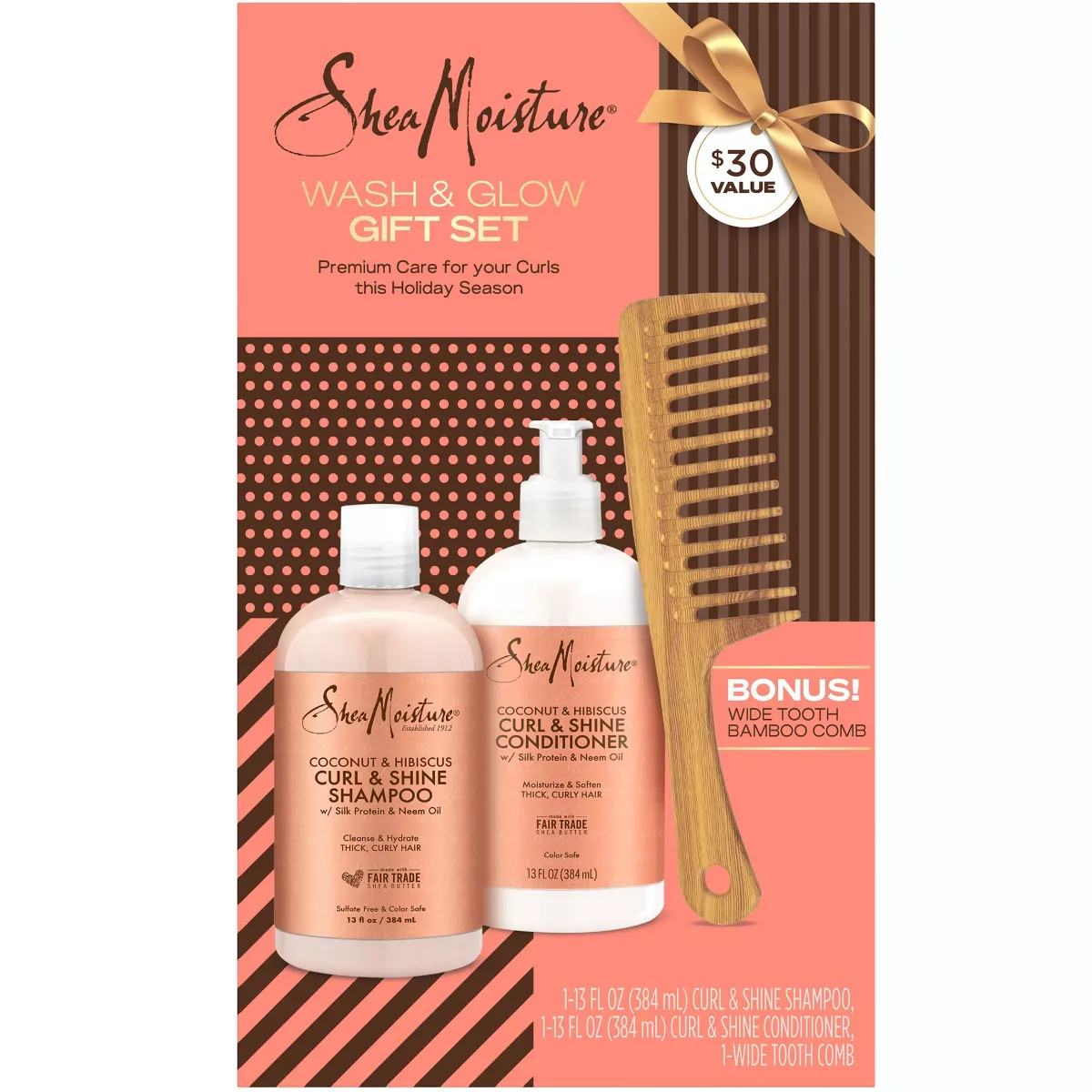 SheaMoisture Wash & Glow Holiday Shampoo and Conditioner Gift Set - 26 fl oz | Target