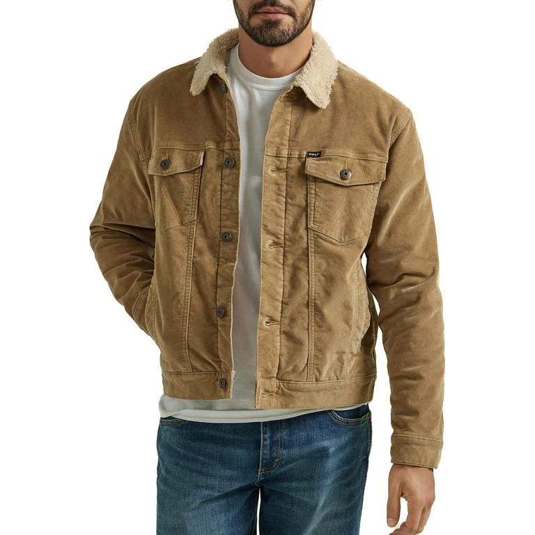 Wrangler® Men's and Big Men's Sherpa Lined Regular Fit Trucker Jacket | Walmart (US)