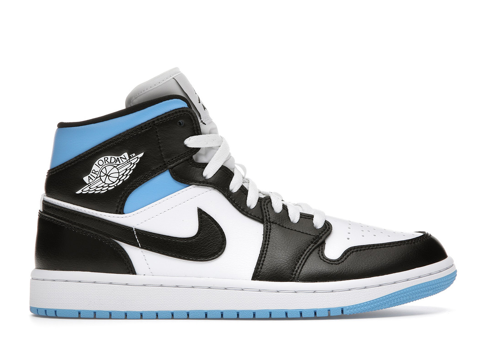 Jordan 1 Mid (Women's) Sneakers in White/Black/University Blue | StockX