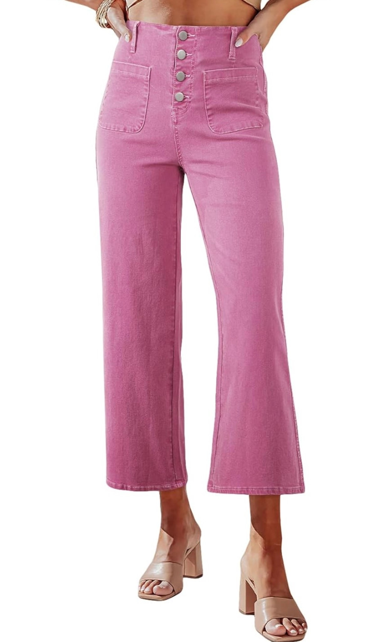 The cutest pants! They run true to size (I’m in a size 8) and are a great length. I am 5’6. Get them now from Amazon 