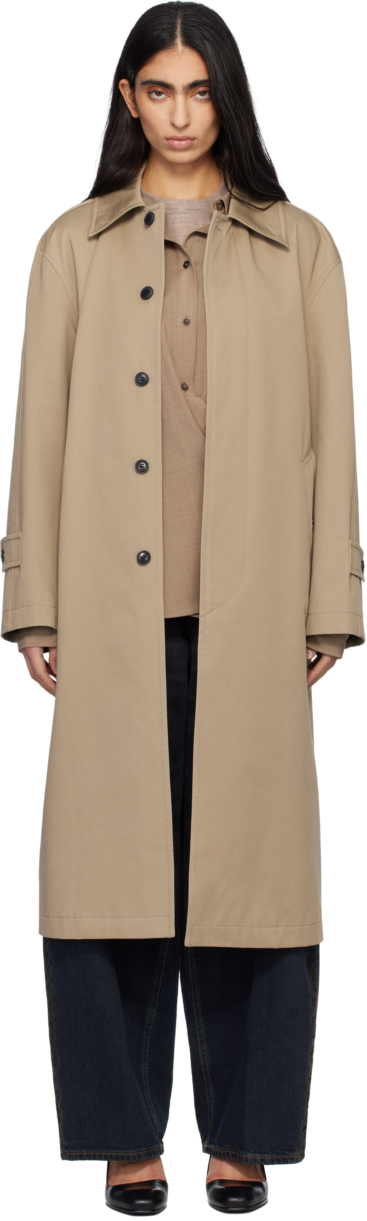 TONYWACK Beige Single-Breasted Trench Coat | SSENSE
