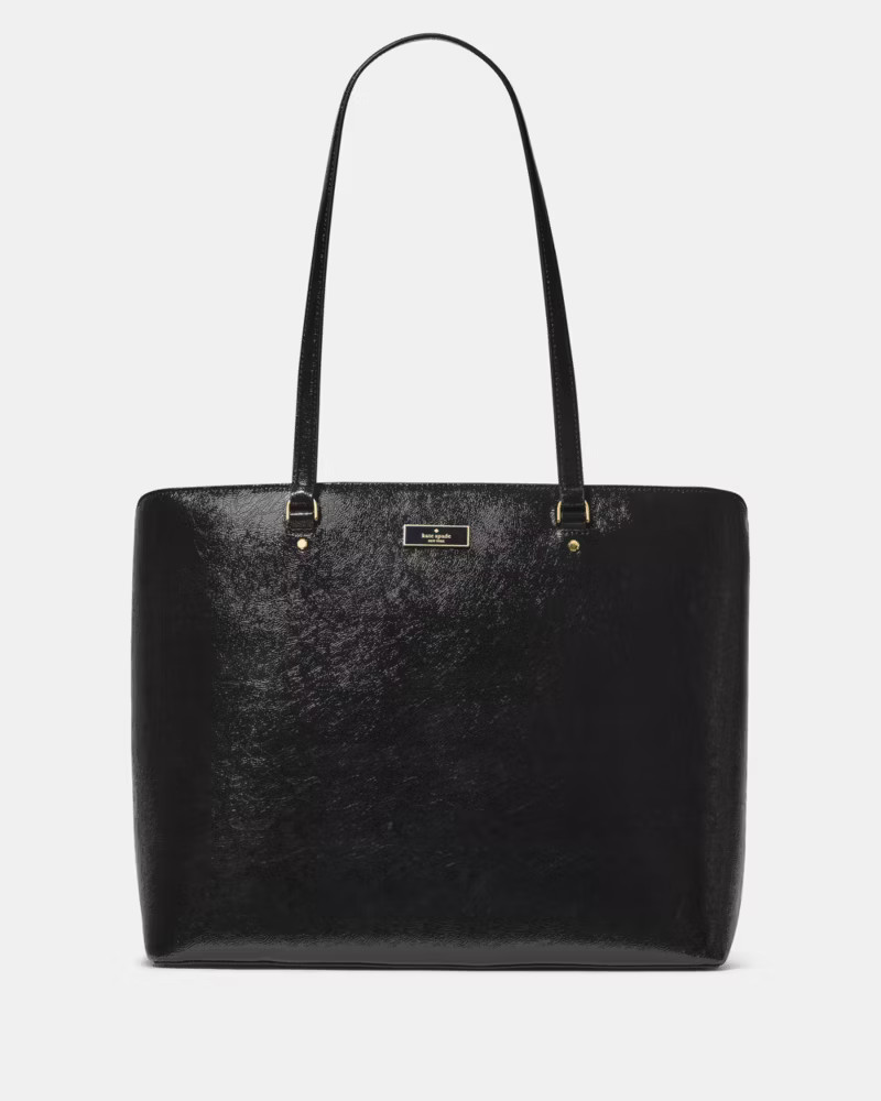 Bridget Crinkle Patent Large Tote | Kate Spade Outlet