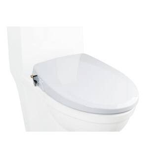 Non-Electric Bidet Seat for Elongated Toilets in White | The Home Depot