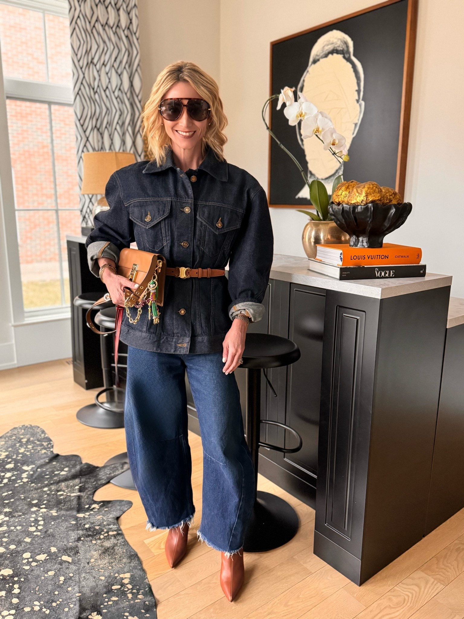 Weekend ready in double denim, oversized aviators and never ending bag charms 👖🕶️👜

#LTKSeasonal #LTKootd #LTKOver40