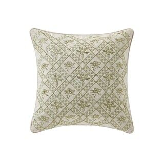 Juliette Green Embroidered Throw Pillow | Bed Bath & Beyond