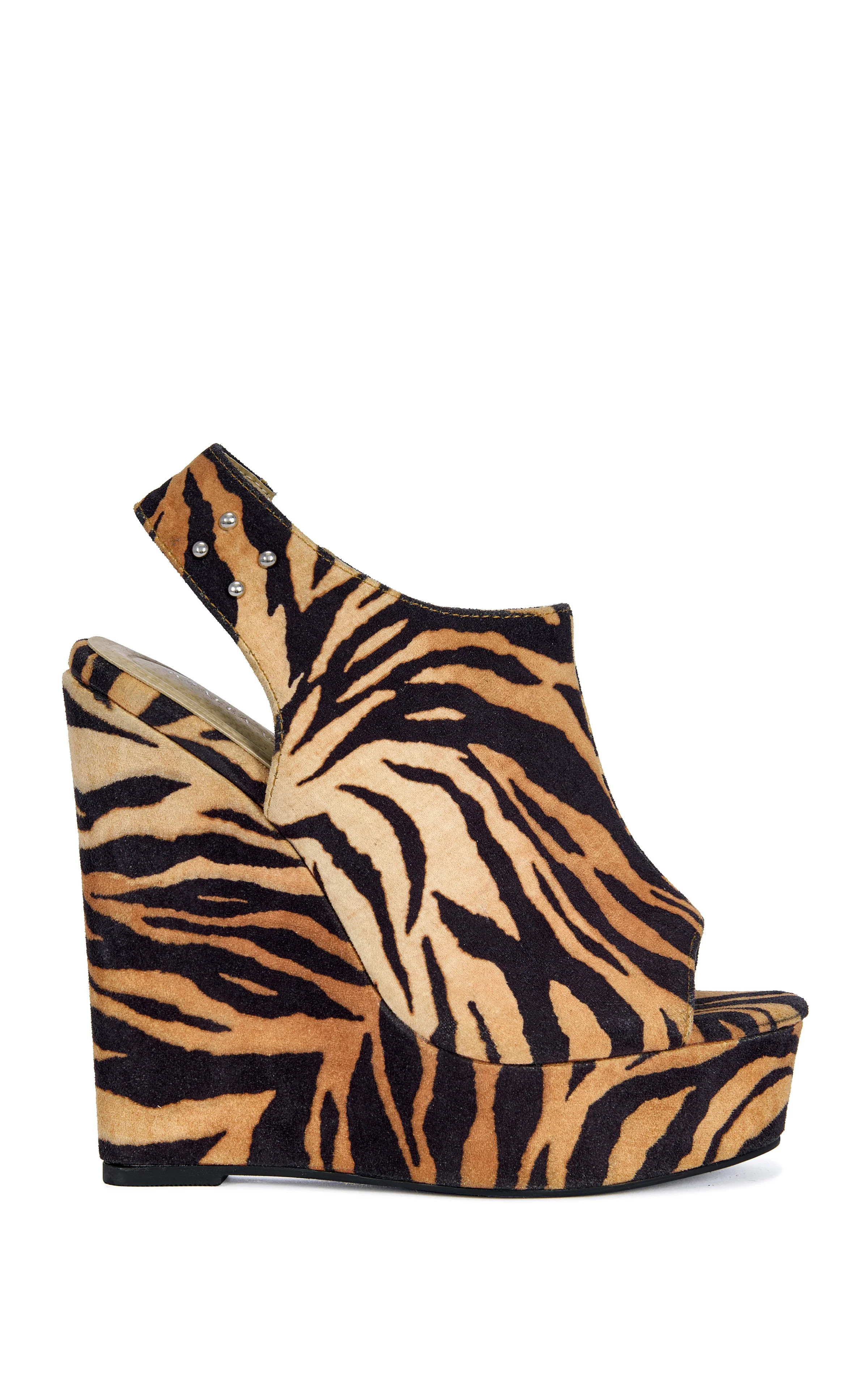 ARU-TIGER WEDGE SANDAL | Azalea Wang