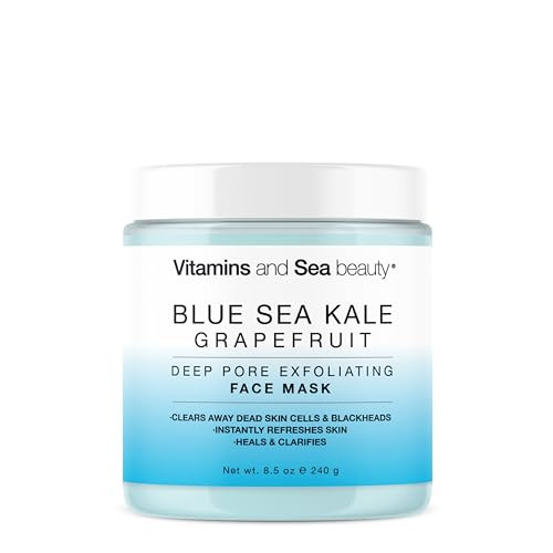 Deep Pore Exfoliating Face Mask with Blue Sea Kale Grapefruit – for Blackheads, Dead Skin Remov... | Amazon (US)