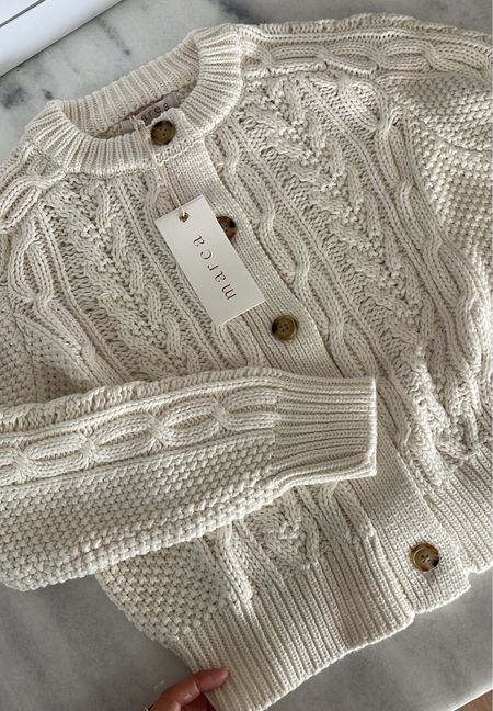Marea cable knit cardigan sweater in cream, perfect for layering this spring. 

#LTKSeasonal
