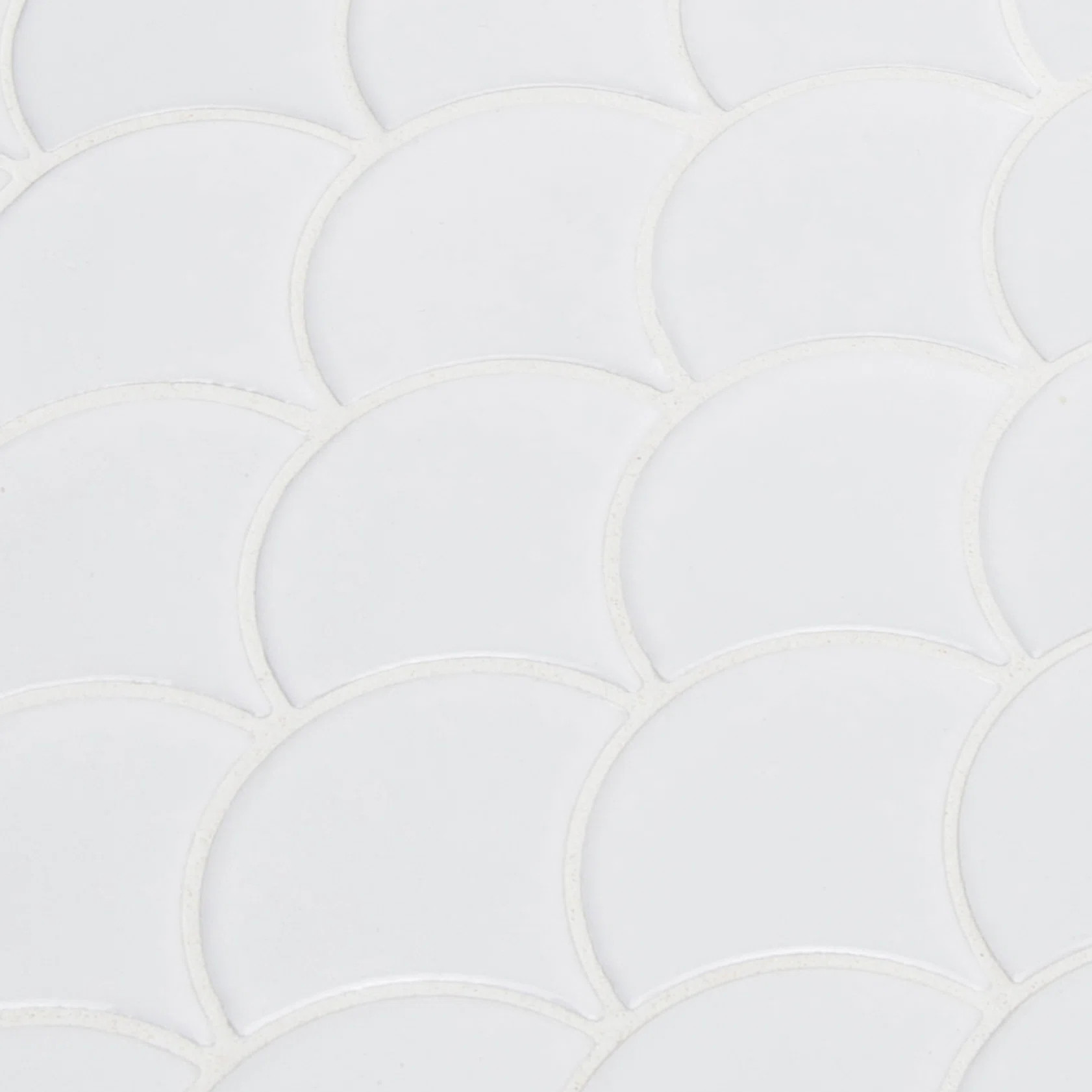 Silica White Scale 10 in. x 13 in. Glossy Porcelain Mosaic Floor and Wall Tile | Wayfair North America
