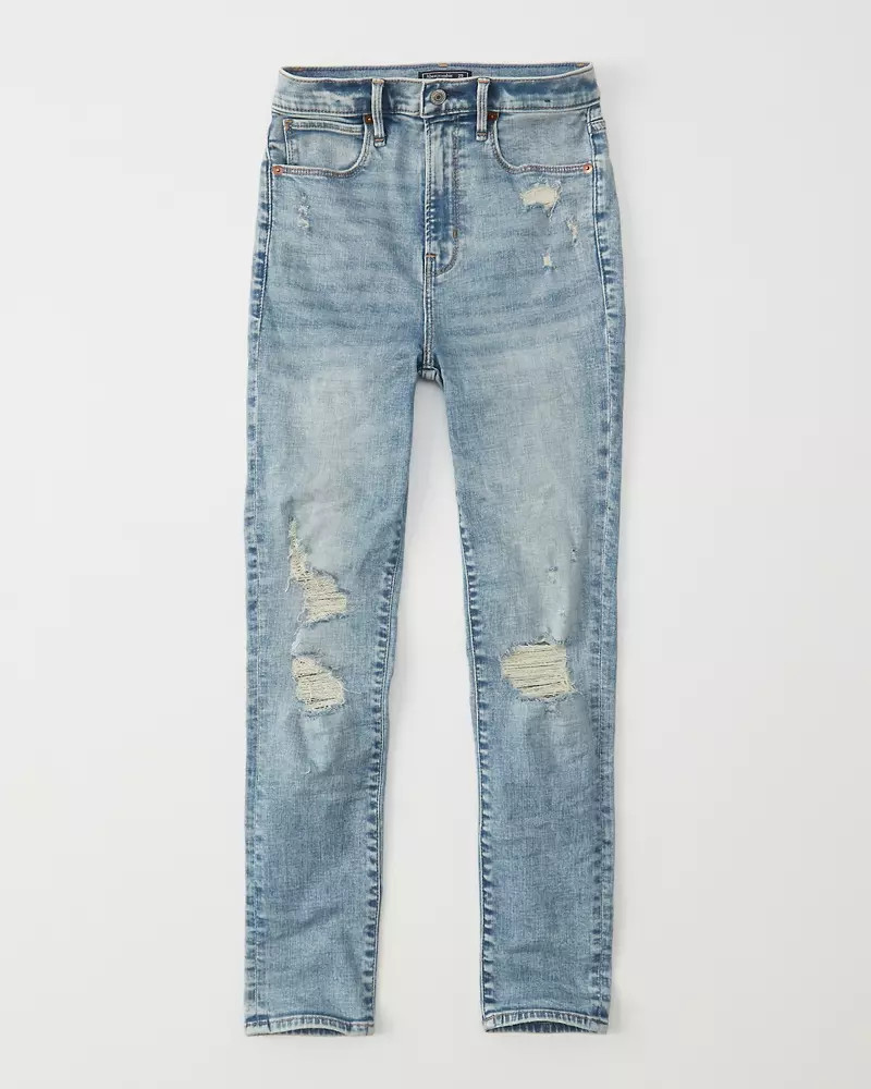 Ultra High Rise Super Skinny Ankle Jeans | Abercrombie & Fitch US & UK