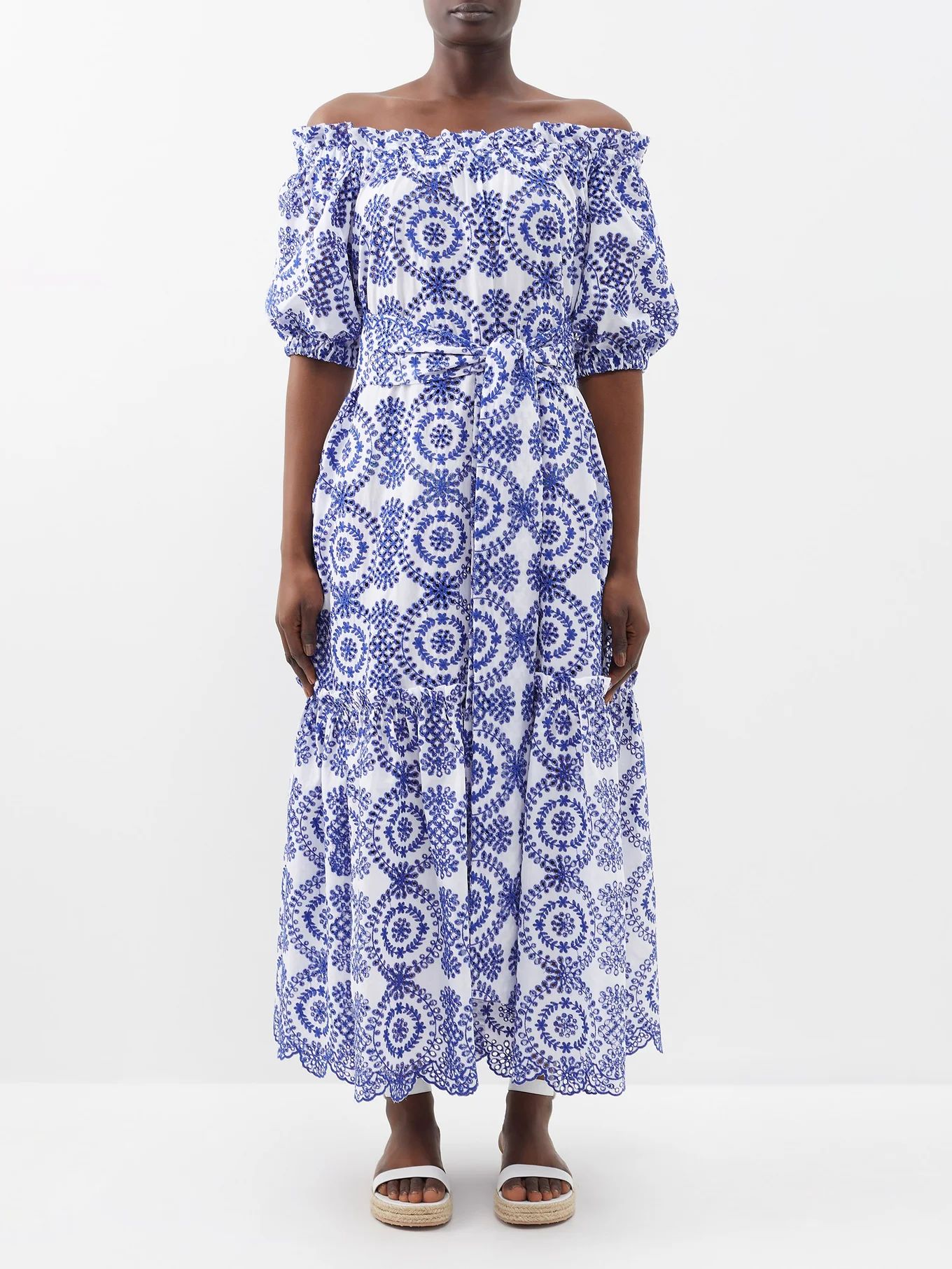 Ira off-the-shoulder embroidered cotton dress | Evi Grintela | Matches (US)