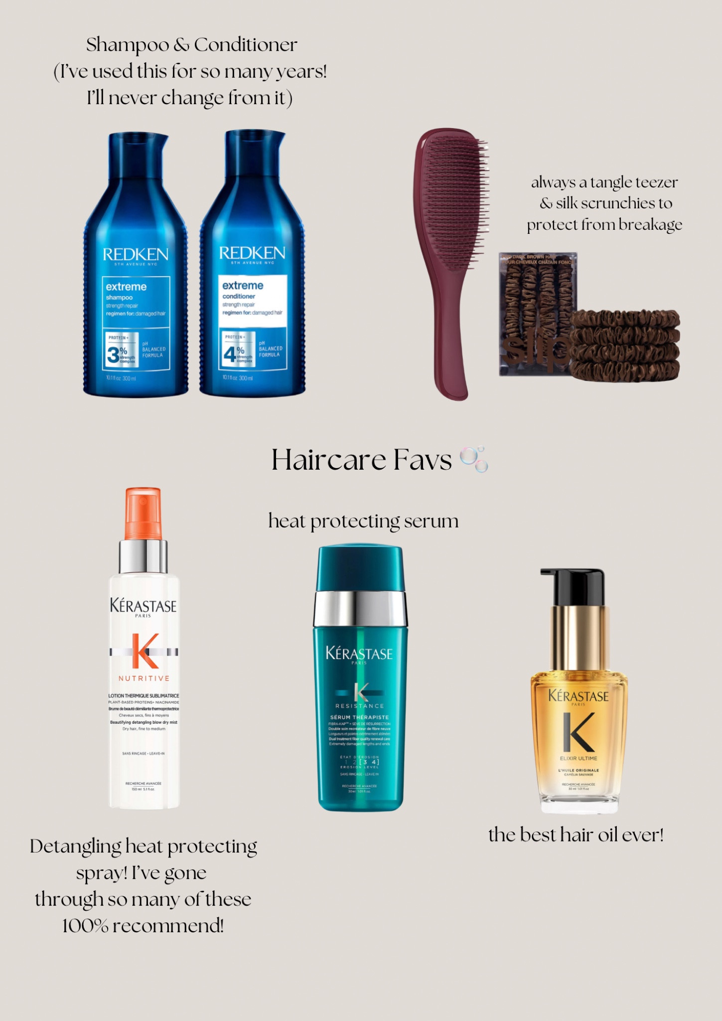 hair favourites 🫧✨

Kerastase | hair oil | Redken | tangle teezer | heat protect

#LTKsale #LTKgiftguide #LTKbeauty