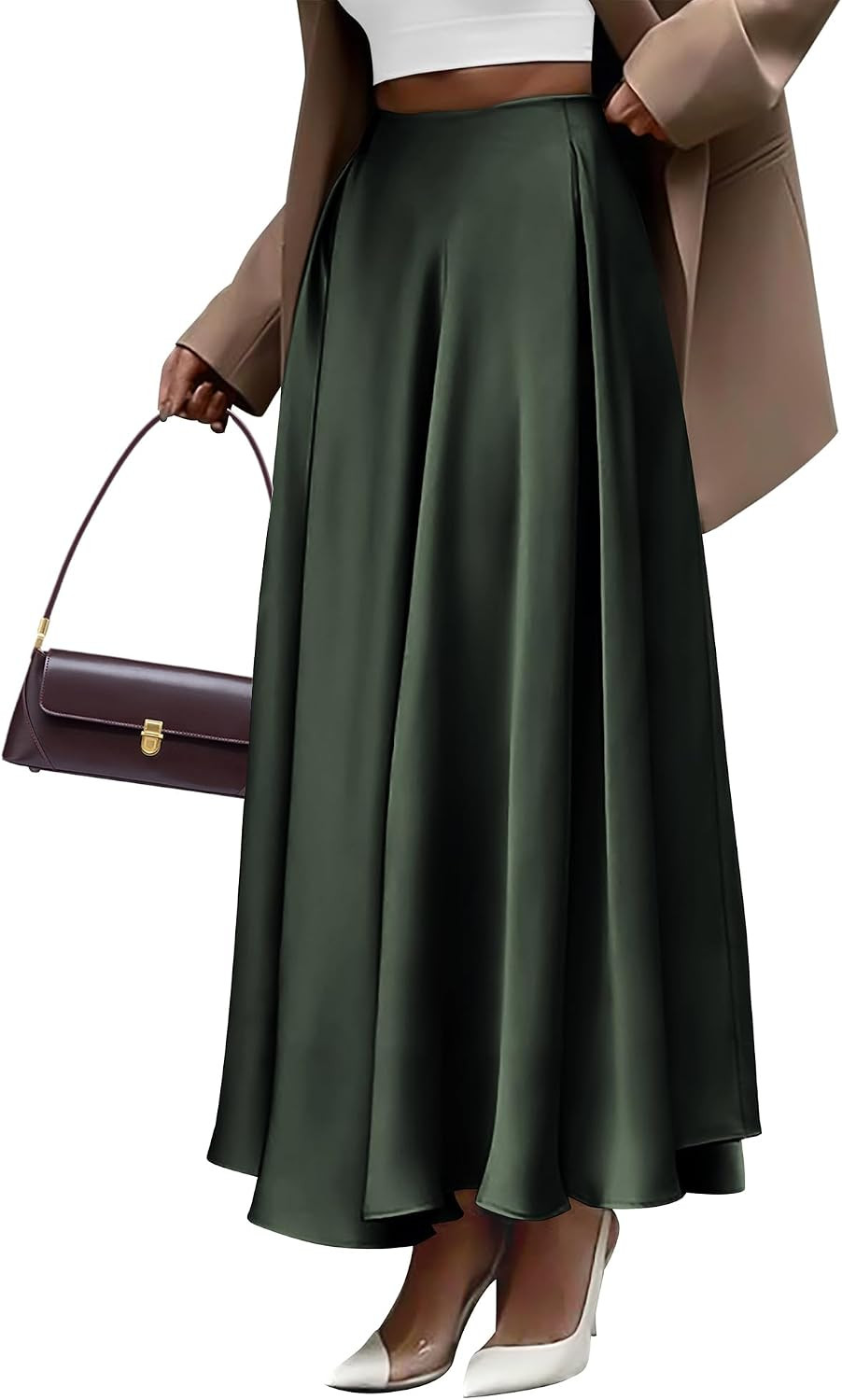 BTFBM Satin Maxi Skirts for Women Fall 2026 | Amazon (US)