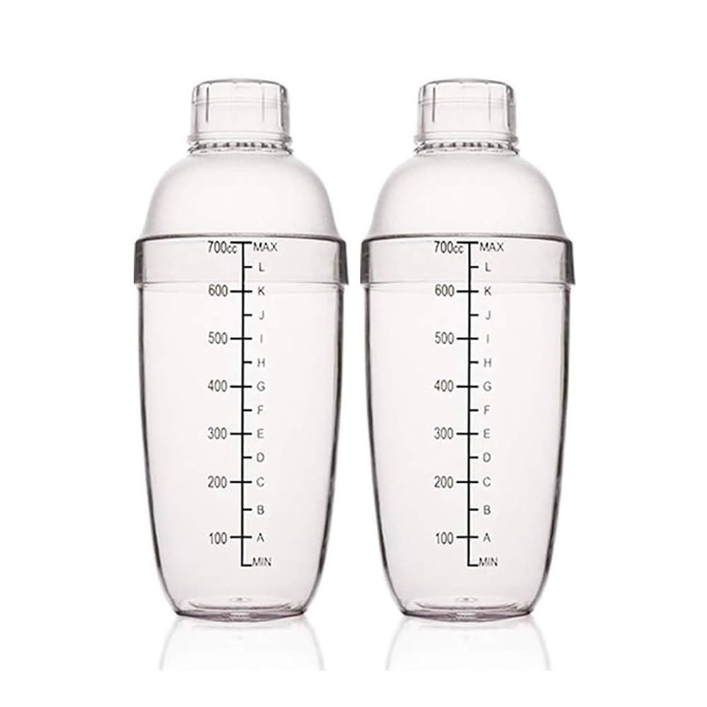 2 Pcs Plastic Cocktail Shaker,Drink Mixer Boba Tea Shaker,Professional Bar Tools Set (24oz/700cc) | Amazon (US)
