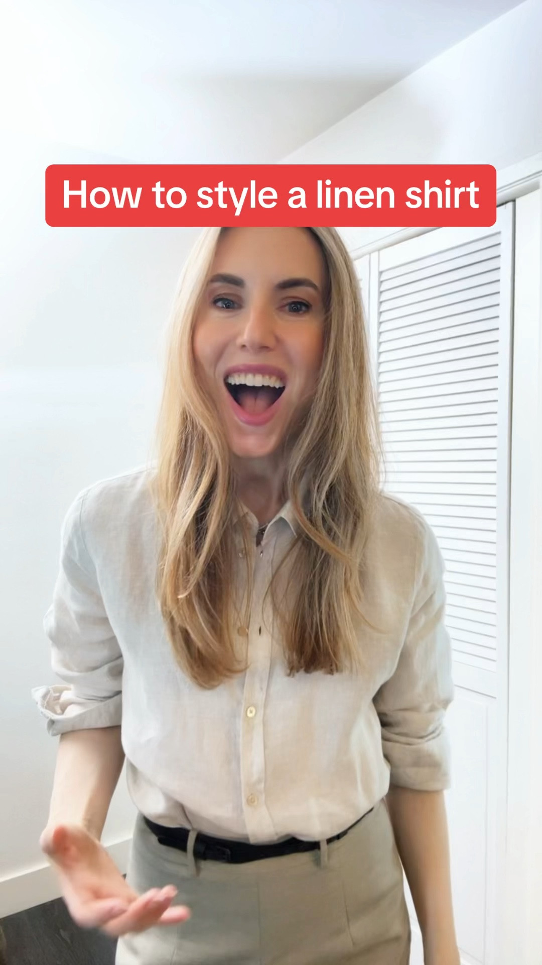 Comment “links” to get my picks!

What’s your favorite way to wear a linen button down shirt? Does this video format work? Or are there places where it’s unclear?

This is my first styling video in a while, so please let me know what’s what.

Looks covered:
1. Work
2. Summer festivities
3. Trendy

#LTKVideo #LTKStyleTip #LTKWorkwear