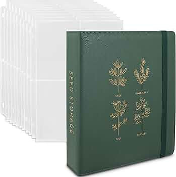 Seed Storage Organizer Binder - Seed Packet Organizer with 50 Pack Sheet Protectors that stores 2... | Amazon (US)