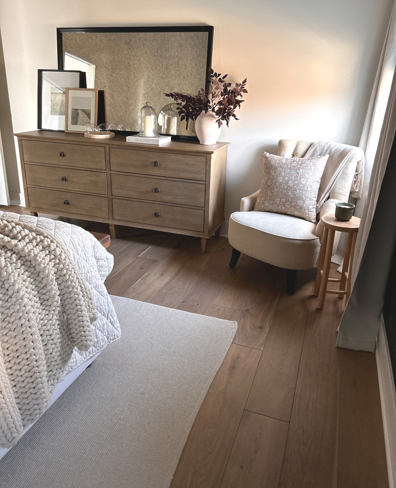 Neutral bedroom refresh inspired by that high-end Pottery Barn look — without the designer price tag 🤍

This viral wood dresser completely transformed the space and gives that warm, custom, elevated feel every cozy neutral bedroom needs. I layered in soft bedding, textured pillows, warm wood tones, and classic decor pieces to create a timeless, expensive look on a real-life budget.

If you love neutral bedroom ideas, affordable furniture finds, and designer-inspired decor for less, this one’s for you ✨

Shop my neutral bedroom decor, wood dresser, cozy bedding, and Pottery Barn inspired finds in my LTK.

#neutralbedroom #potterybarninspired #viraldresser #wooddresser #cozybedroom #affordablehomedecor #designerlookforless #ltkhome #bedroominspo #neutralhome

#LTKOver40 #LTKHome #LTKSeasonal