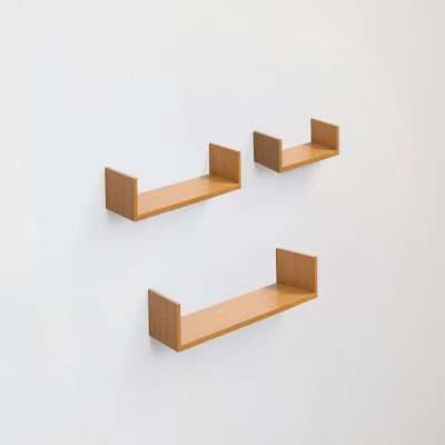 AZL1 Life Concept Decorative Bookshelf Wall Floating Shelve Wall Shelf Farmhouse Home Decor Display Shelving Wall Shelf, Brown, 13.98"*3.94"*2.76" | Target