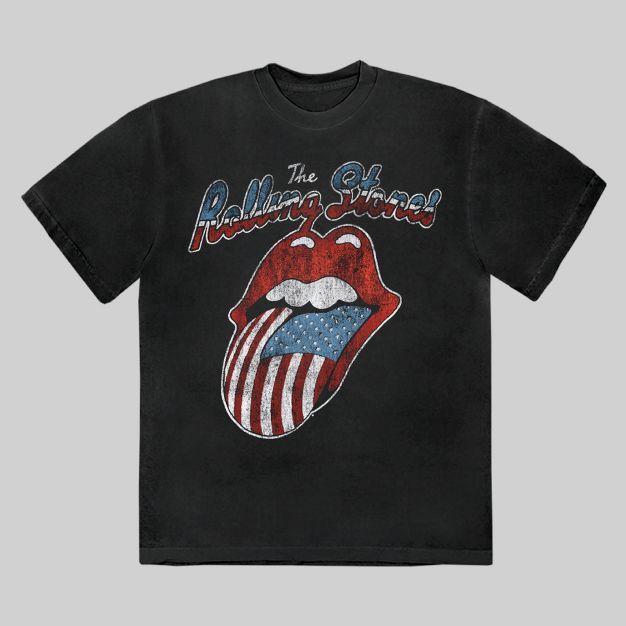 Men's The Rolling Stones Short Sleeve Graphic T-Shirt - Black | Target