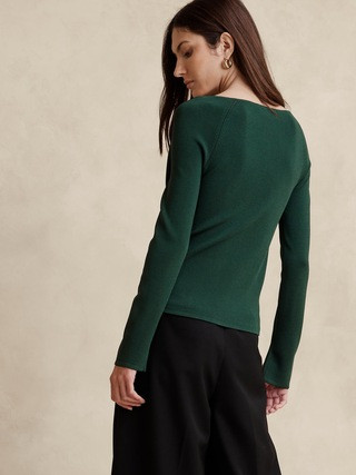 Carolina Square-Neck Sweater Top | Banana Republic (US)
