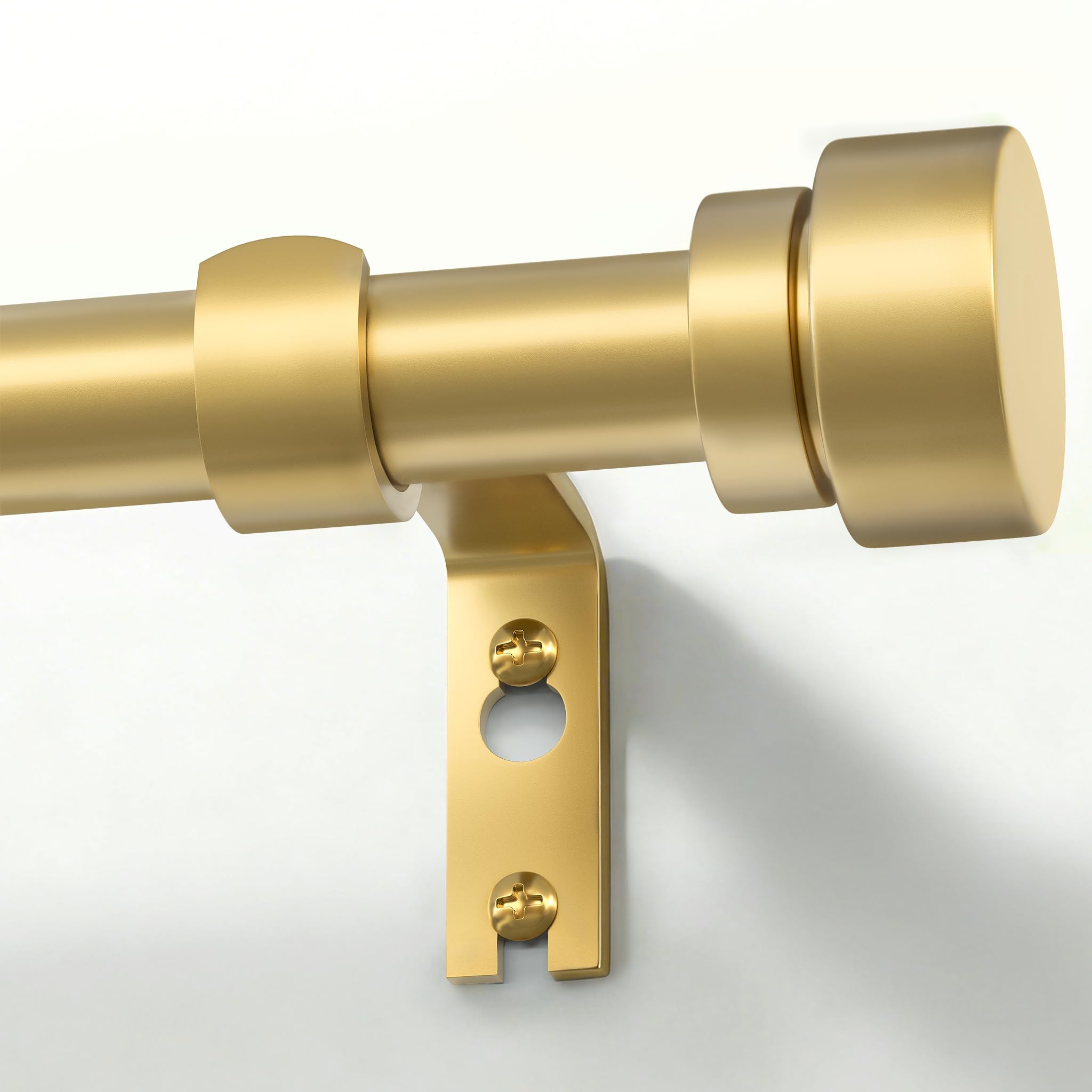 PORTRES Warm Gold Heavy Duty Curtain Rods for Windows 48 to 84 Inches Adjustable Length 1" Diamet... | Amazon (US)