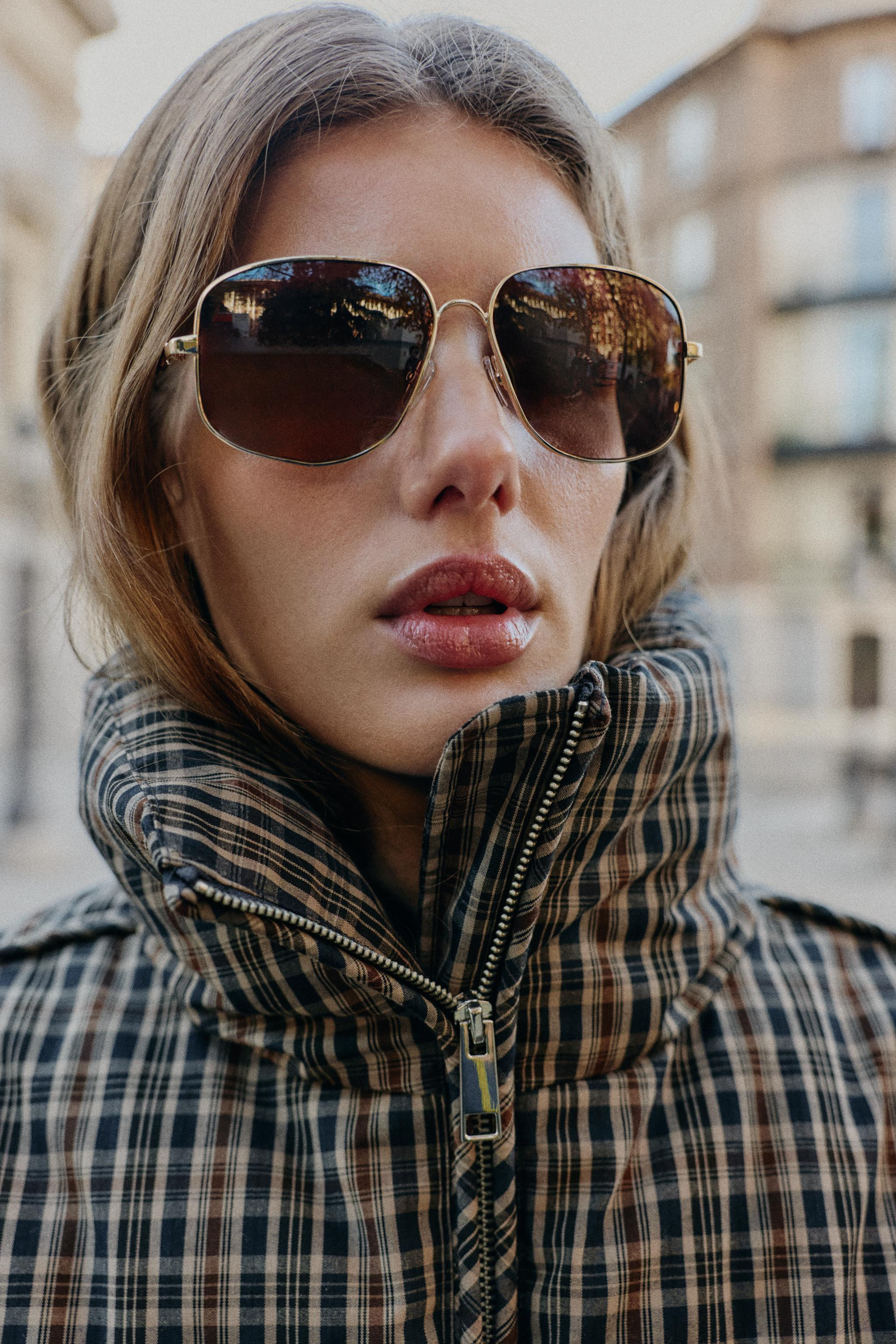 PLAID PUFFER ANORAK | Zara US