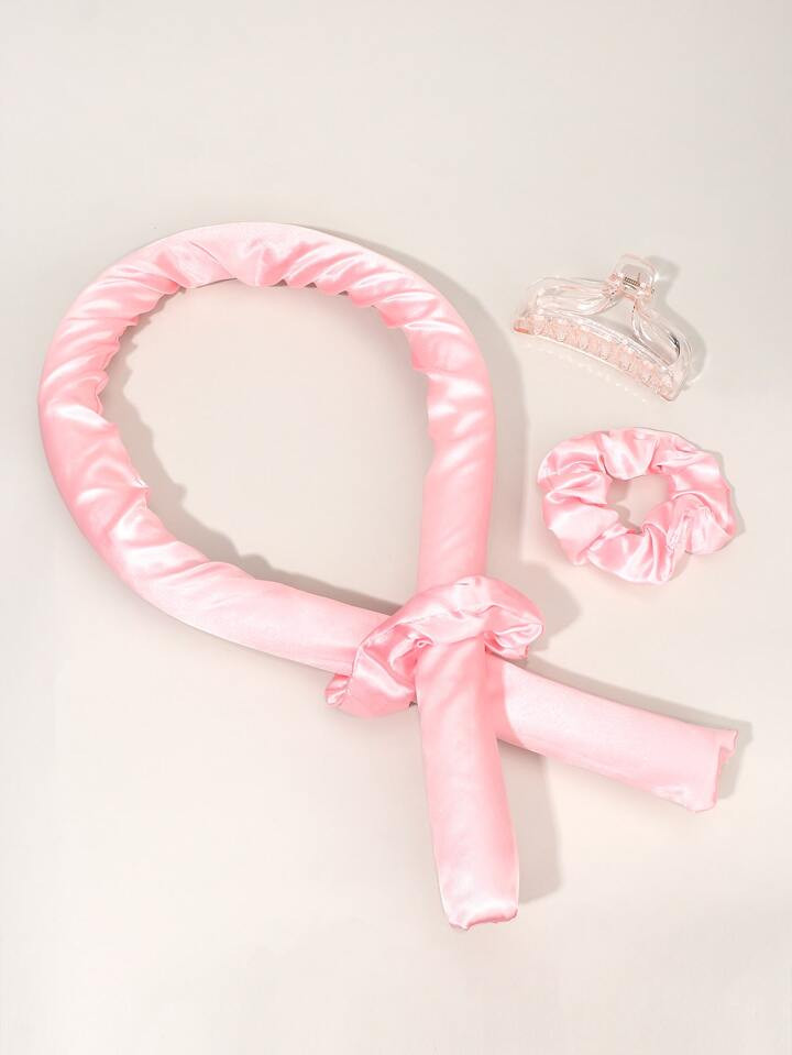 1pc Heatless Curling Rod Headband No Heat Silk Ribbon Curling Rod Hair Roller Curls With Hair Cla... | SHEIN