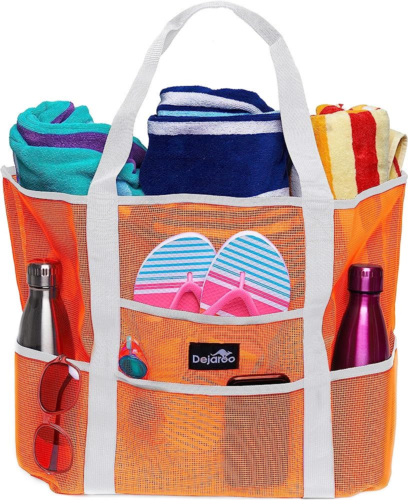 Dejaroo Mesh Beach Bag - Lightweight Tote Bag For Toys & Vacation Essentials | Amazon (US)