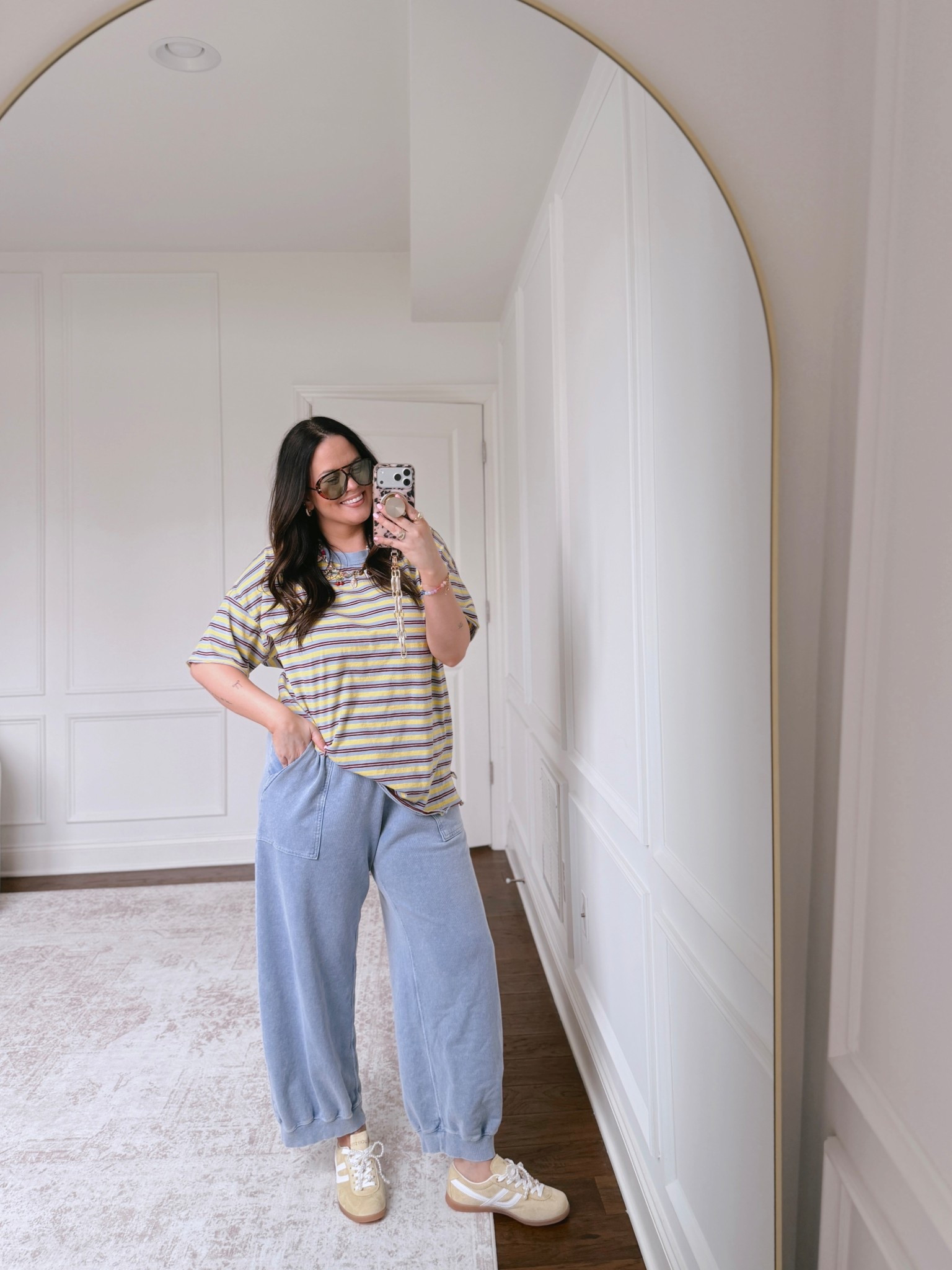 Wearing a large in top and bottom 

#LTKootd #LTKmomlife #LTKMidsize