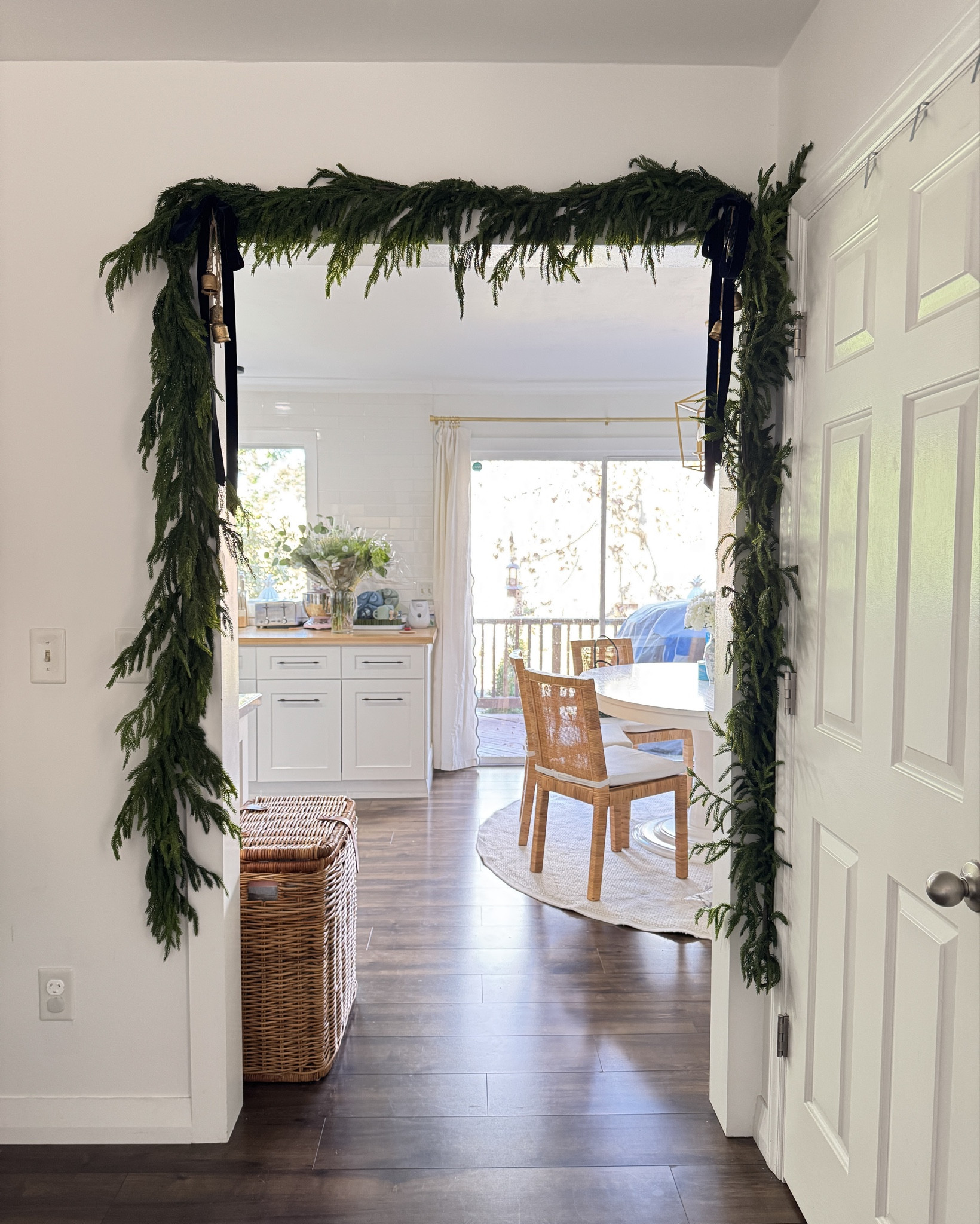 I’m someone who thinks long and hard about Christmas decor purchases (they’re FOREVER though, am I right?!). The boxwoods and the garland are all recent purchases as of the last 2 years! The garland I swear by…..the mantle has 3 of the shorter swags(it hangs nicer that way) which are sold out at the moment….but I found a pretty EXACT match and linked to it (even the branch looks the same)! The door frame has the longer 15 ft garland which is still available and linked to! 

The preserved boxwoods I sourced from a website called Quick Candles and they aren’t currently available, however I found my original order and linked up to a preserved boxwood with the same dimensions and specifications! 

#LTKHoliday