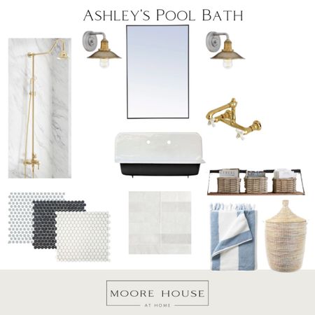 Get the look of Ashley’s pool bathroom in your own home! 

#bathroomdesign #bathroomdecor #vintagesink 

#LTKSeasonal #LTKhome