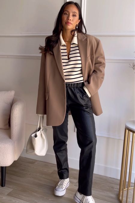 Blazer outfit, autumn outfit, ways to wear a blazer

Jumper from Arket 
Blazer from Reona 
Leather trousers from Amazon Fashion
Bag from Demellier London 
Converse from Schuh 

#LTKSeasonal #LTKeurope #LTKstyletip