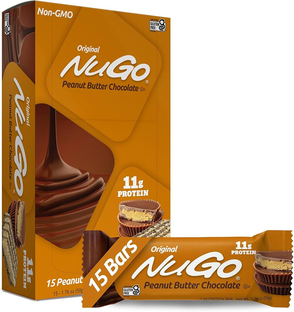 NuGo Protein Bar, Peanut Butter, 11g Protein, Gluten Free, 15 Count | Amazon (US)