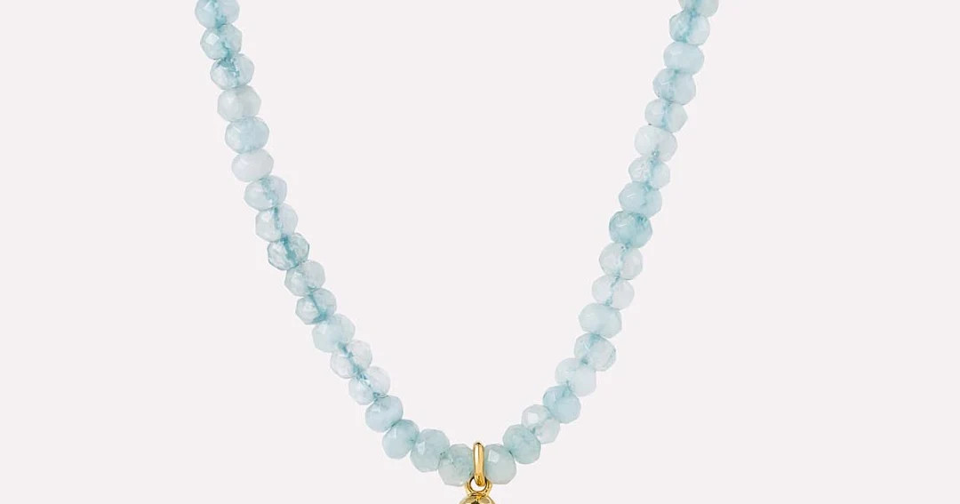 Liora Blue Jade Bead Necklace | Ana Luisa