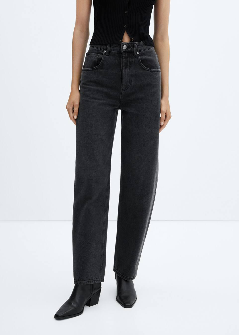 High-waist balloon jeans | MANGO (US)