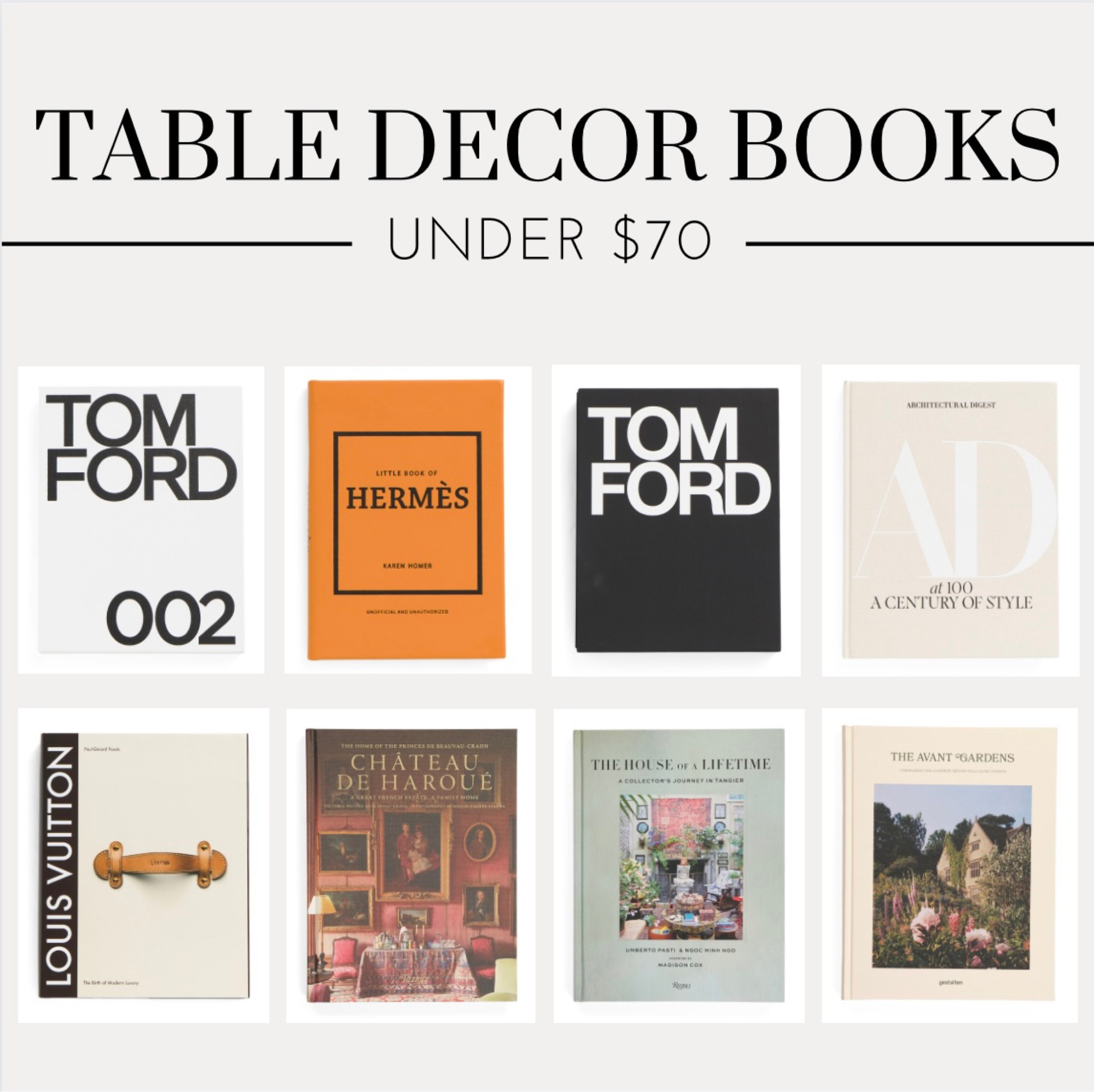 Table Decor Books Under $70 📚 These table books start at $39! Adding books to your empty coffee table, nightstands, or console is an excellent way to get a more refined and finished look! For an elegant and cozy touch, stack a candle and match cloche on top!

#LTKfindsunder100 #LTKhome #LTKSale