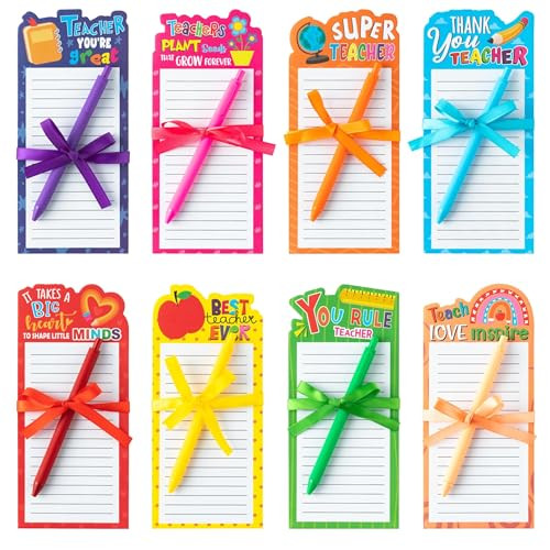 24P Teacher Notepads with Pen Teacher Appreciation Gifts, Motivation Positive Journal with Flower... | Amazon (US)